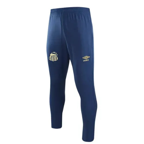 Conjunto Santos Zíper Curto Treino Azul 2024/25
