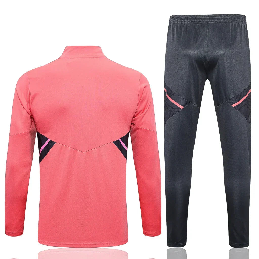 Conjunto Internacional Zíper Curto 2022/23 - Rosa e Cinza