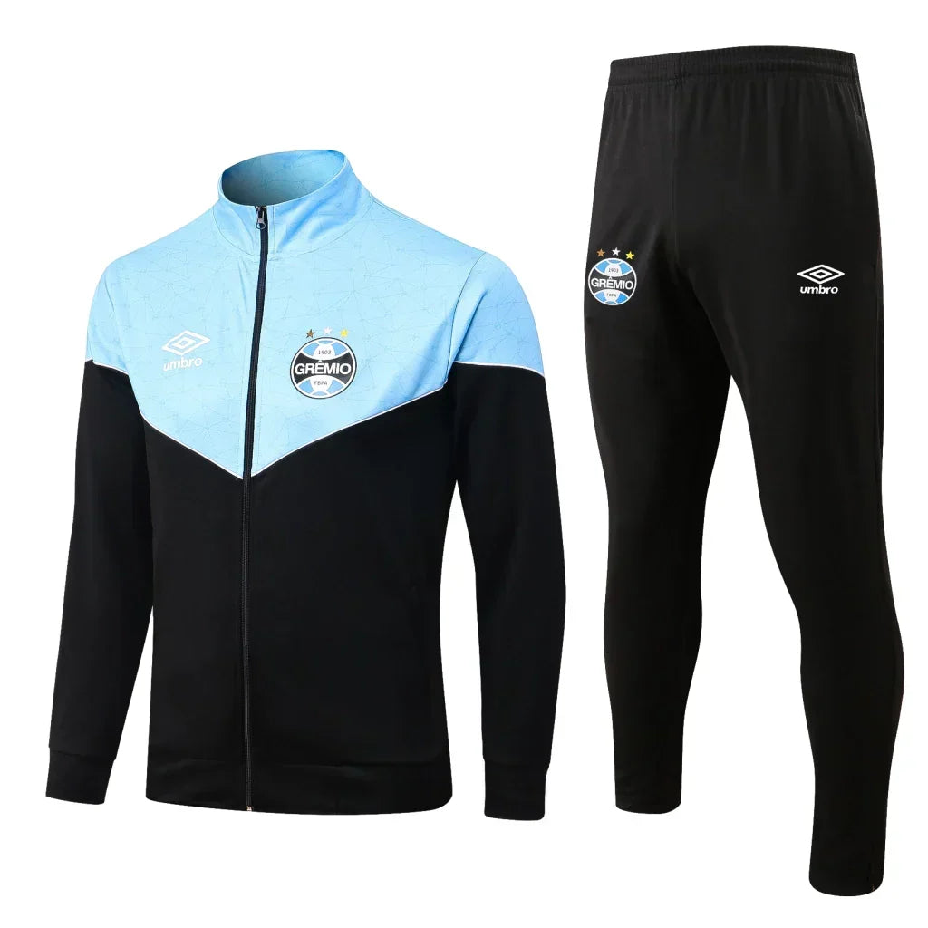 Conjunto Grêmio Zíper Longo 2022/23 - Preto e Azul