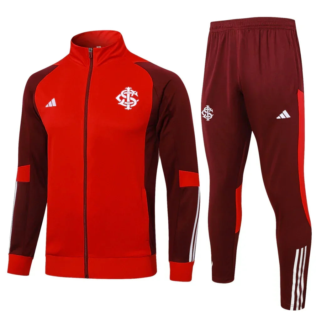 Conjunto Zíper Longo Internacional 2024/25 - Vermelho