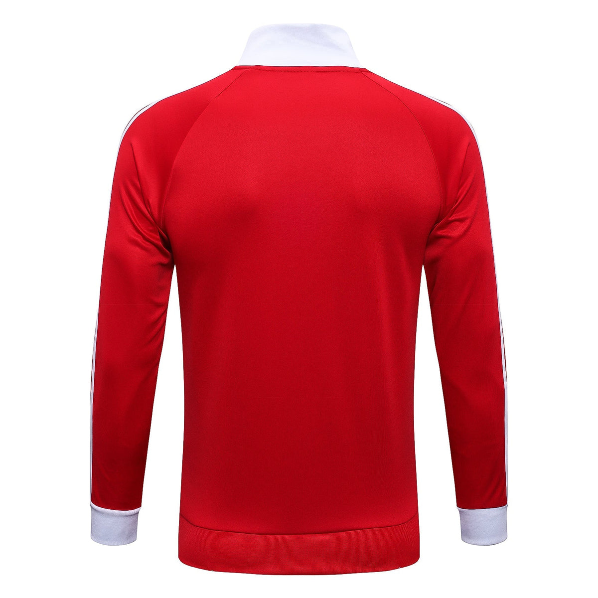 Conjunto Manchester United Zíper Longo Vermelho e Branco