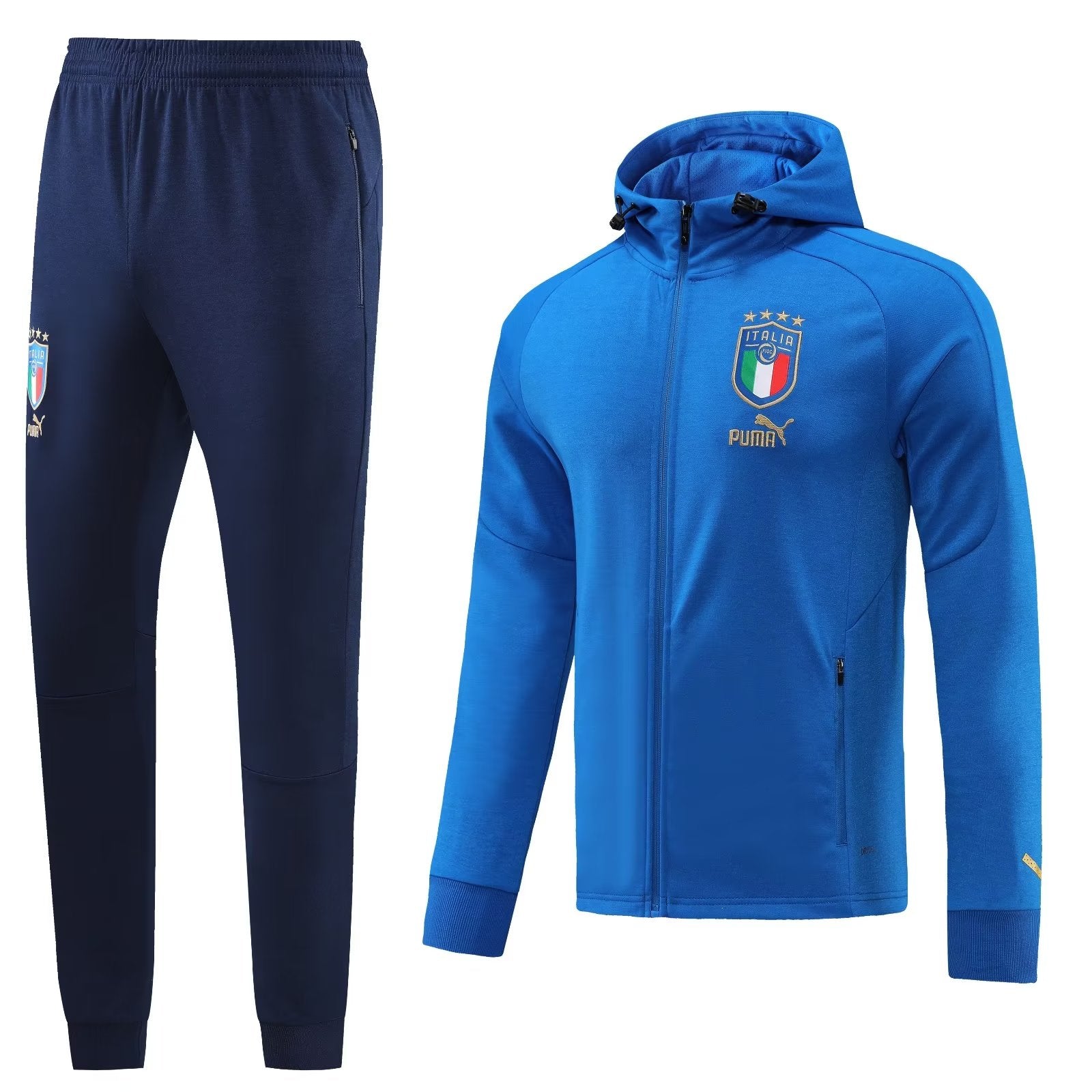 Conjunto Itália Ziper Longo Azul