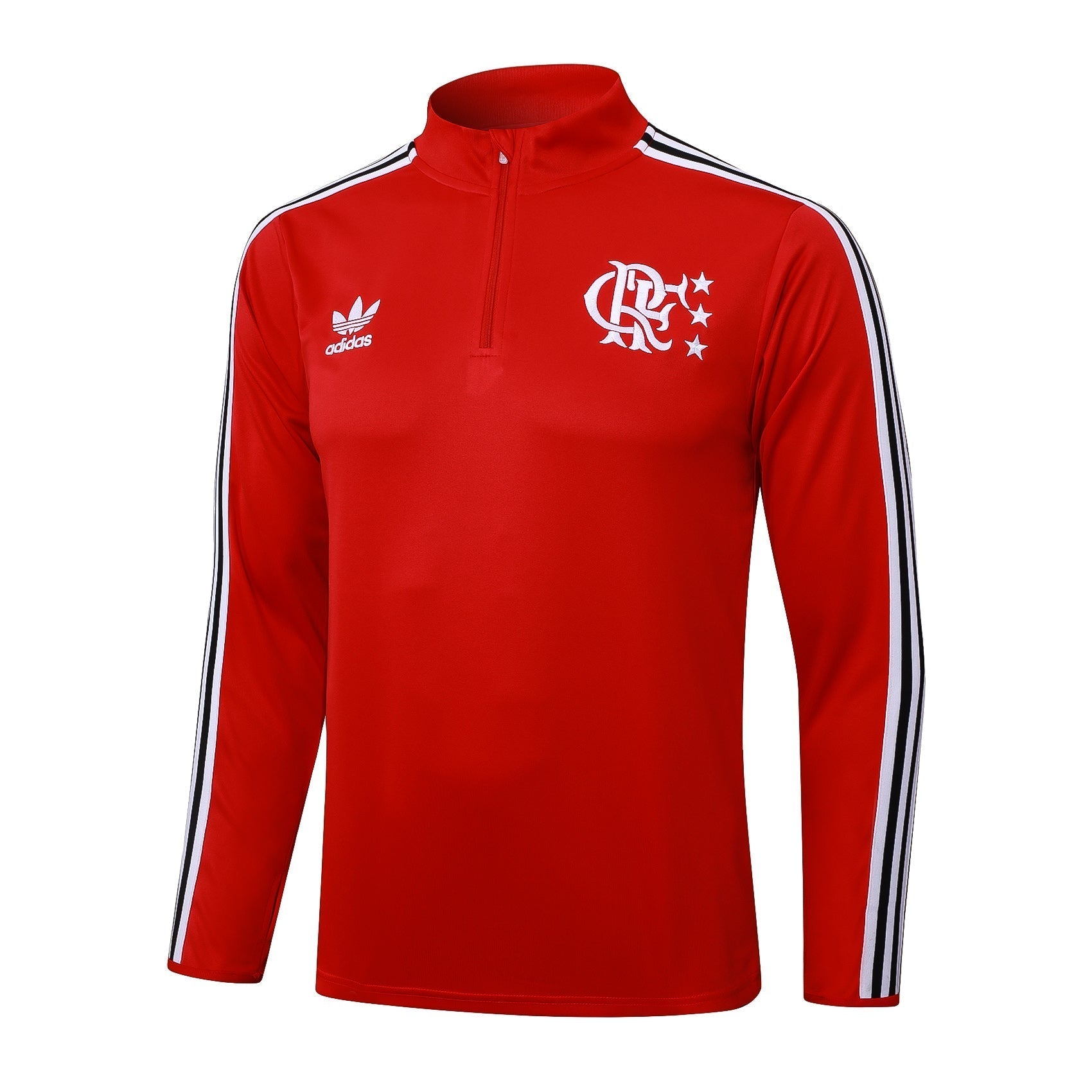 Conjunto Zíper Curto Flamengo Vermelho e Preto